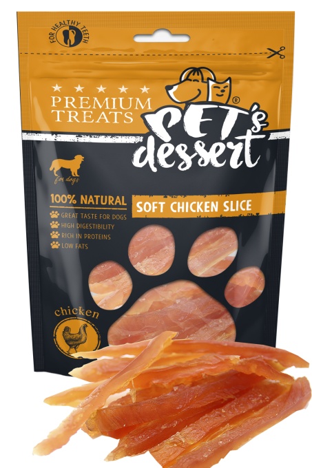 Pet s Desert Dog Soft Chicken Slice 80g LSC-02