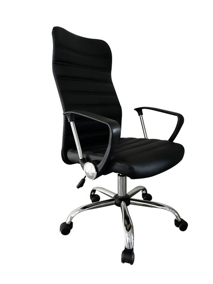 Scaun de birou directorial Kiros, Negru, 60x60x107-117 cm
