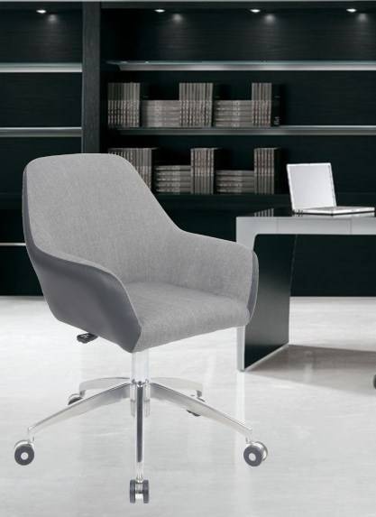 Scaun de birou directorial US63 textil, gri, 55x57x79-91 cm