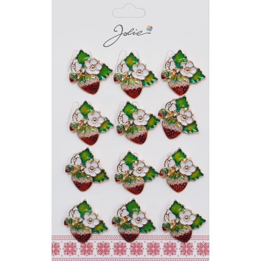Set 12 Brose Martisor Capsuna Inflorita