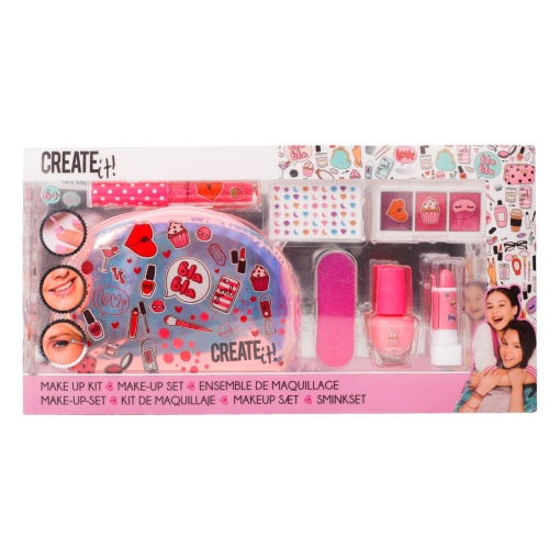 Set cadou pentru machiaj cu gentuta pentru fetite Create It!