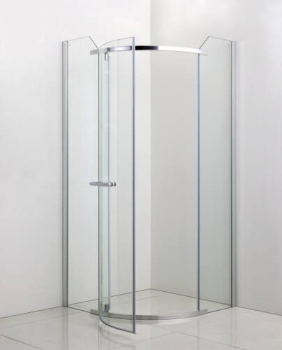 Cabina de dus semirotunda, cadru cromat, 90x90x190 cm