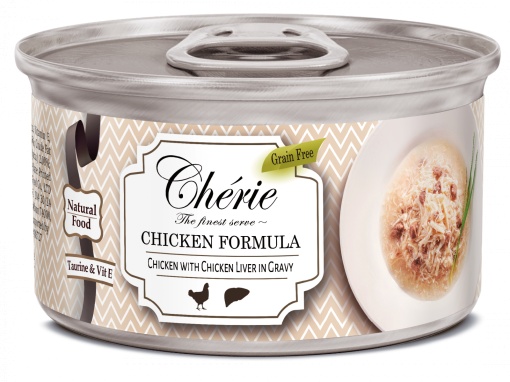 Cherie Adult Cat Grain Free Mix de Pui si Ficat in Sos