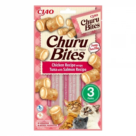 Churu Bites Recompense pentru Pisici cu Pui Ton si Somon