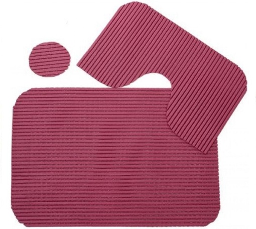 Covor baie Ciprus set 3 buc, multicolor