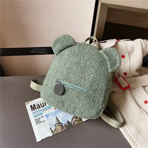 Rucsac de plus cu urechi - Teddy Bear Verde