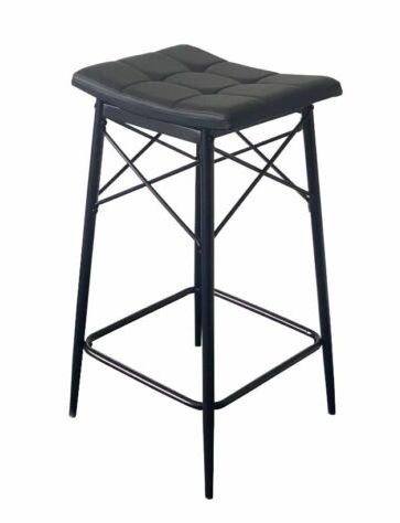 Scaun bar Darton, Negru, 30x40x71 cm, UnicSpot