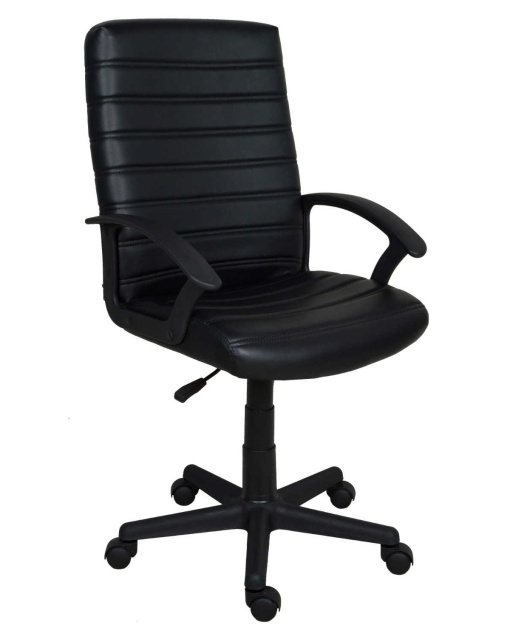 Scaun de birou directorial US72 Rilke, negru, 58x60.5x97.5-109 cm