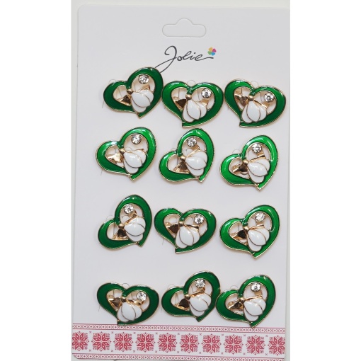 Set 12 Brose Martisor Primavara Ghiocel in Inima