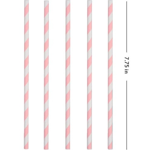 Set 25 paie din hartie 20 x 0.6 cm, roz
