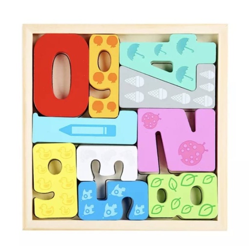 Set de joaca din lemn Cifre, 10 piese