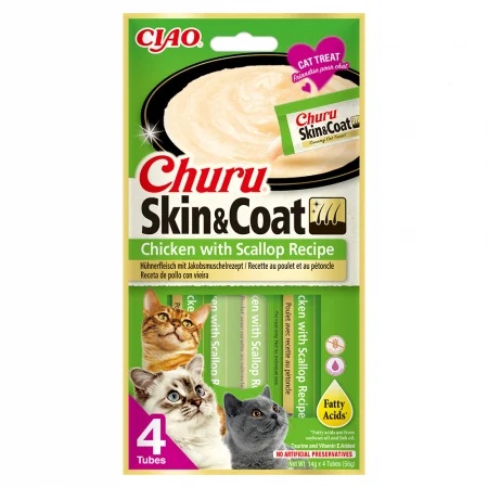 Churu SkinCoat Recompensa cu Pui si Scoici