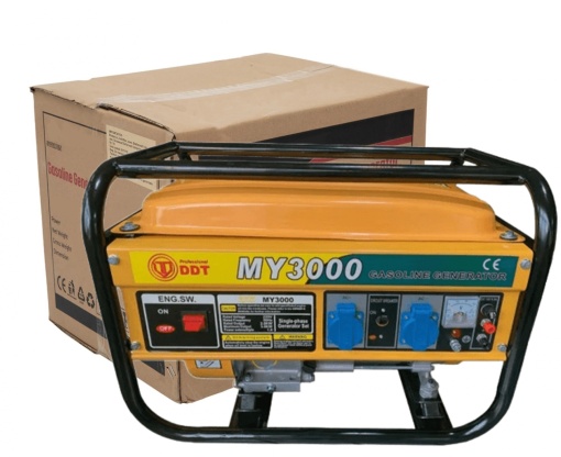 Generator pe benzina DDT MY-3500, 3 Cp, 3.5 kW, 8 h, 4 timpi