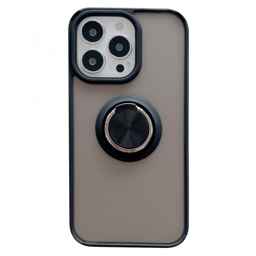 Husa de protectie Flippy compatibila cu Apple iPhone 13 Pro,Defender cu prindere inel,Negru