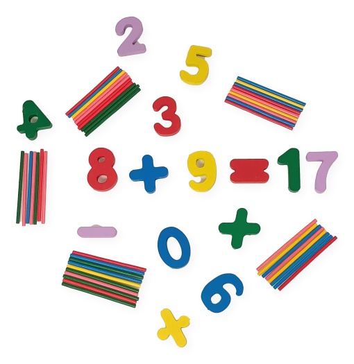 Joc educativ Matematic, Bete si Numere din Lemn, 23 cm