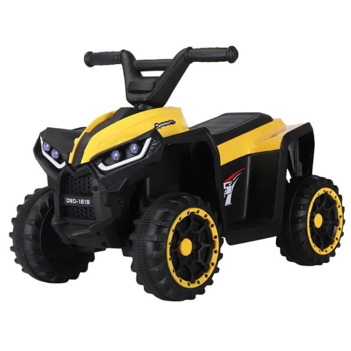 Atv electric pentru copii 2-4ani, 6V4Ah, cu doua motoare , faruri LED- XSD1619 Galben