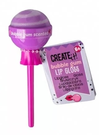 Balsam pentru buze Create It! Forma de acadea, Bubble gum, Mov