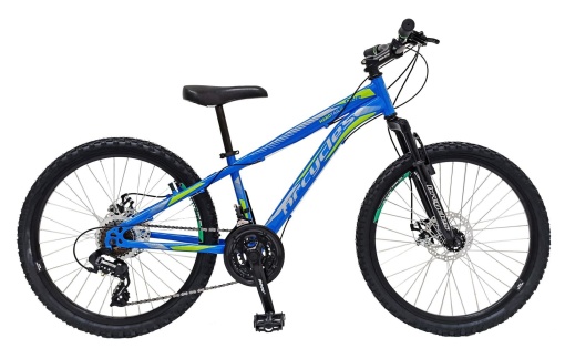 Bicicleta MTB-HT 24″ BR Storm, cadru otel 13″ ,21 viteze, albastru/verde