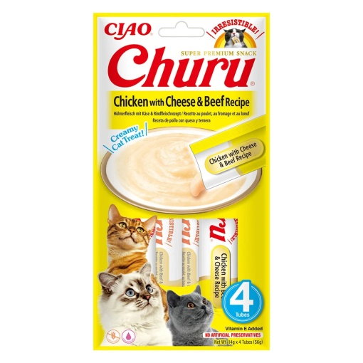 Churu Recompensa Cremoasa Reteta Pui cu Branza si Vita