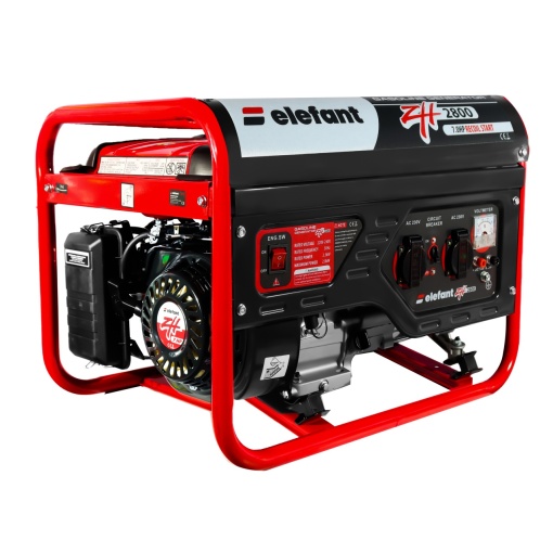 Generator pe benzina ZH2800 ELEFANT, iesire curent 2,8 kW,7 CP, SiguranE›Aƒ de pornire, indicator de benzinAƒ, voltmetru, A®ntrerupAƒtor de curent