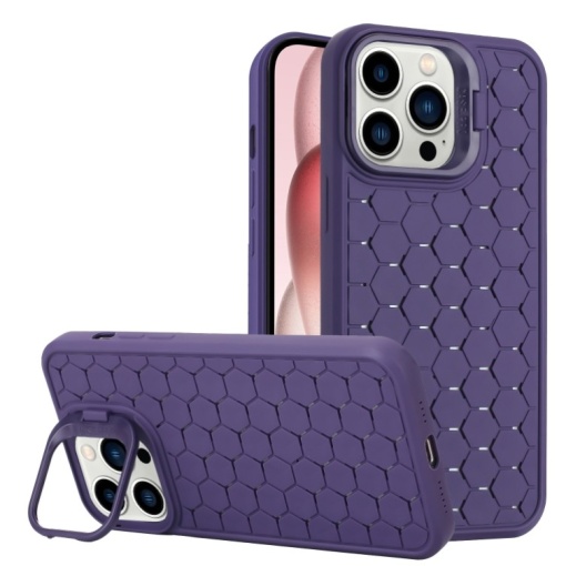 Husa de Protectie TPU, Flippy, pentru Apple iPhone 15 Plus, 3D Cube, cu Inel, Protectie Camera, Antisoc, Antizgariere, Antialunecare, Acoperire Completa, Mov