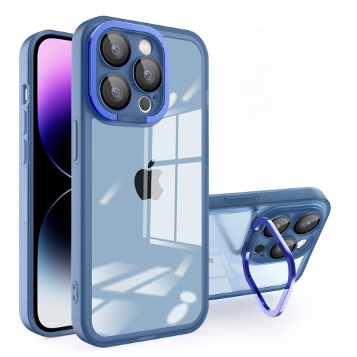 Husa protectie Flippy pentru Samsung A13 4G Electroplated cu suport pentru camera, 1.5 mm grosime, protectie camera, Albastru