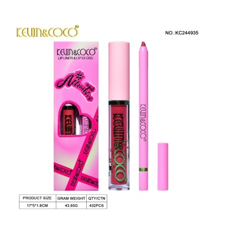 Kevin&Coco Set Lip Liner si Lip Gloss