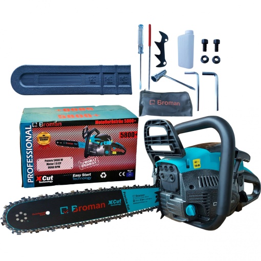 Motofierastrau Broman 5800+, 7.9 Cp, 5800 W, lama 16"