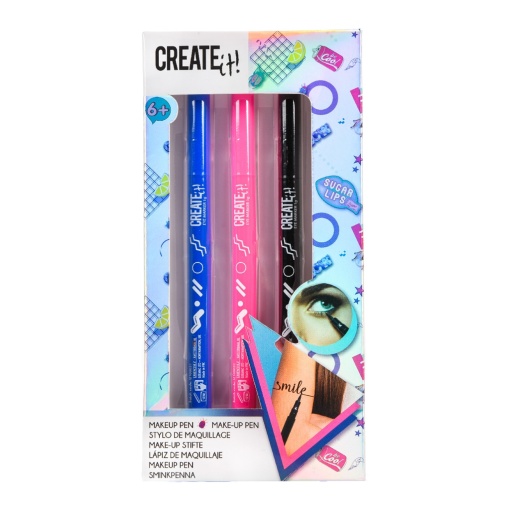 Set 3 makeup pens colorate pentru fetite Create It!