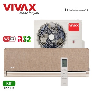 Aer Conditionat VIVAX H+Design ACP-12CH35AEHI+ Gold Wi-Fi Kit de instalare inclus R32 Inverter 12000 BTU/h - Img 5