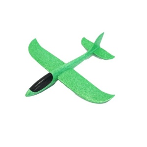 Avion planor din polistiren in punga , lungime 47 cm , Verde , Flippy - Img 1