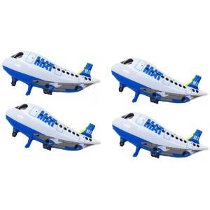 Balon din Folie Metalizata, Flippy, Figurina Avion, Tema Aeronava, 44x82.5 cm, Ambalaj Individual, Pai Inclus, Umflare cu Aer sau Heliu, Alb - Img 3