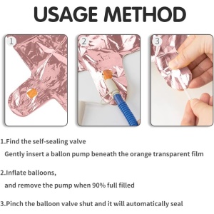 Balon din Folie Metalizata Flippy, Figurina Cifra, Tema Aniversare 100 cm, Ambalaj Individual, Pai inclus, Umflare cu Aer sau Heliu, Coral, Rose, Cifra 7 - Img 2