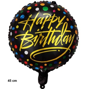 Balon din Folie Metalizata, Flippy, Figurine, Model 3, Happy Birthday, Tematica Aniversare, 45 cm, Ambalaj Individual, Pai Inclus, Umflare cu Aer sau Heliu, Multicolor - Img 2
