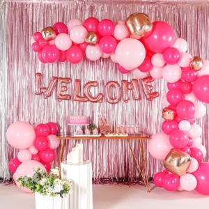 Balon Folie Metalizata Litera C, Flippy, 40 cm, Umflati cu Heliu sau Aer, Ambalaj Individual, Pai inclus, Rose Gold - Img 3