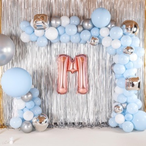 Balon Folie Metalizata Litera M, Flippy, 80 cm, Umflati cu Heliu sau Aer, Ambalaj Individual, Pai inclus, Rose Gold - Img 6