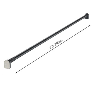 Bara Telescopica Multifunctionala, Flippy, din Otel Inoxidabil si ABS, Utilizare Universala, Extensie 220 - 240 cm, Fara Perforare Perete, Gri - Img 3