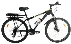 Bicicleta MTB- 29"TG Carrier, cadru otel 17', manete secventiale, frane disc, 21 viteze, negru/argintiu SHIMANO