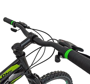 Bicicleta MTB-HT 26" BR Storm, cadru otel 14", frane disc, manete secventiale, 21 viteze, negru/verde - Img 3