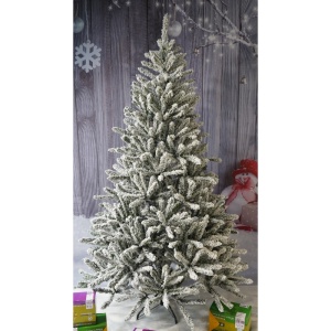 Brad Artificial de Craciun, Flippy, 1.8 m inaltime, Verde, Pulverizat alb-tip zapada, Diametru inferior 110 cm, Interior/ Exterior - Img 11
