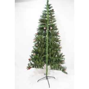 Brad Artificial de Craciun, Flippy, Sectionat pentru Perete/ Colt, 1.80 m inaltime, Verde, Decorat, Diametru Inferior 95 cm, Interior/ Exterior - Img 14
