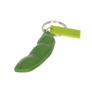Breloc pastaie de mazare antistres, poliuretan, verde - Img 1