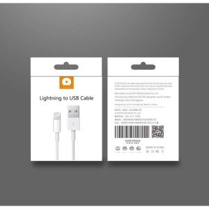 Cablu Date Flippy, compatibil cu iPhone, 2A, 1 m, WUW-X83, Blister, Alb - Img 3