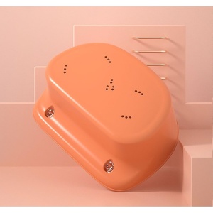Cada Pliabila pentru Baie, Flippy, din PP+TPE, pentru Copii 0-6 Ani, cu Picioare, Suport de Sezut, Scurgere Etans, 80 x 52 x 42 cm, Portocaliu - Img 10