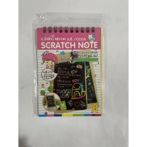 Caiet cu fise razuibile Flippy, DIY Magic Scratch, 12 File, Curcubeu, Creion din Lemn, Cartonase negre, 14.5 x 10 cm, roz - Img 11
