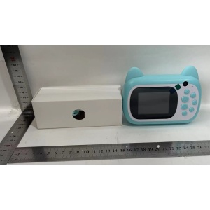 Camera Instantanee pentru Copii, Flippy, Camera Frontala + Selfie, cu Functie de Printare, Cablu USB-C, Bluetooth, Compatibil iOS/Android, Imprimare APP, Model Pisica Smiley Face, Verde - Img 6