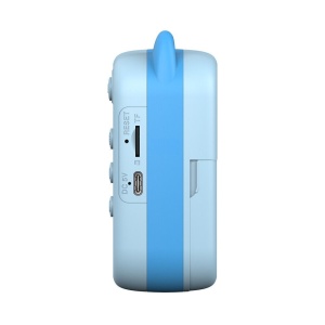 Camera Instantanee pentru Copii, Flippy, cu Functie de Printare, Camera Frontala + Selfie, Cablu USB-C, Bluetooth, Compatibil iOS/Android, Imprimare APP, Model Pisica, Albastru - Img 5