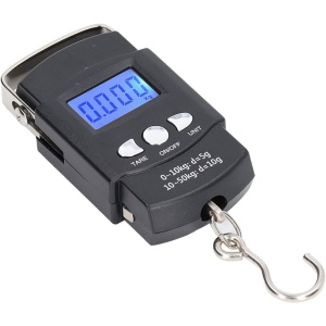 Cantar Digital de Mana cu Carlig, Flippy, Cantar Portabil, Pescuit, cu Maner, Capacitate 50 kg, cu Metru Incorporat, 20.5 x 6 x 2.5 cm, Negru - Img 8