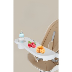 Carucior Sport Flippy 3in1, 6-36 Luni, Reversibil, Pliabil, Tavita pentru Masa, Pozitie de Somn, Centura de Siguranta, Roti 360, Suport Pahar, Copertina pentru Soare, 32x63x95cm, Crem Model Jungla - Img 4