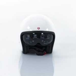 Casca Motocicleta, Scuter, Triciclu, Rotakt OP11, ABS, Certificare ECE.R22.06, Alb, Marime M